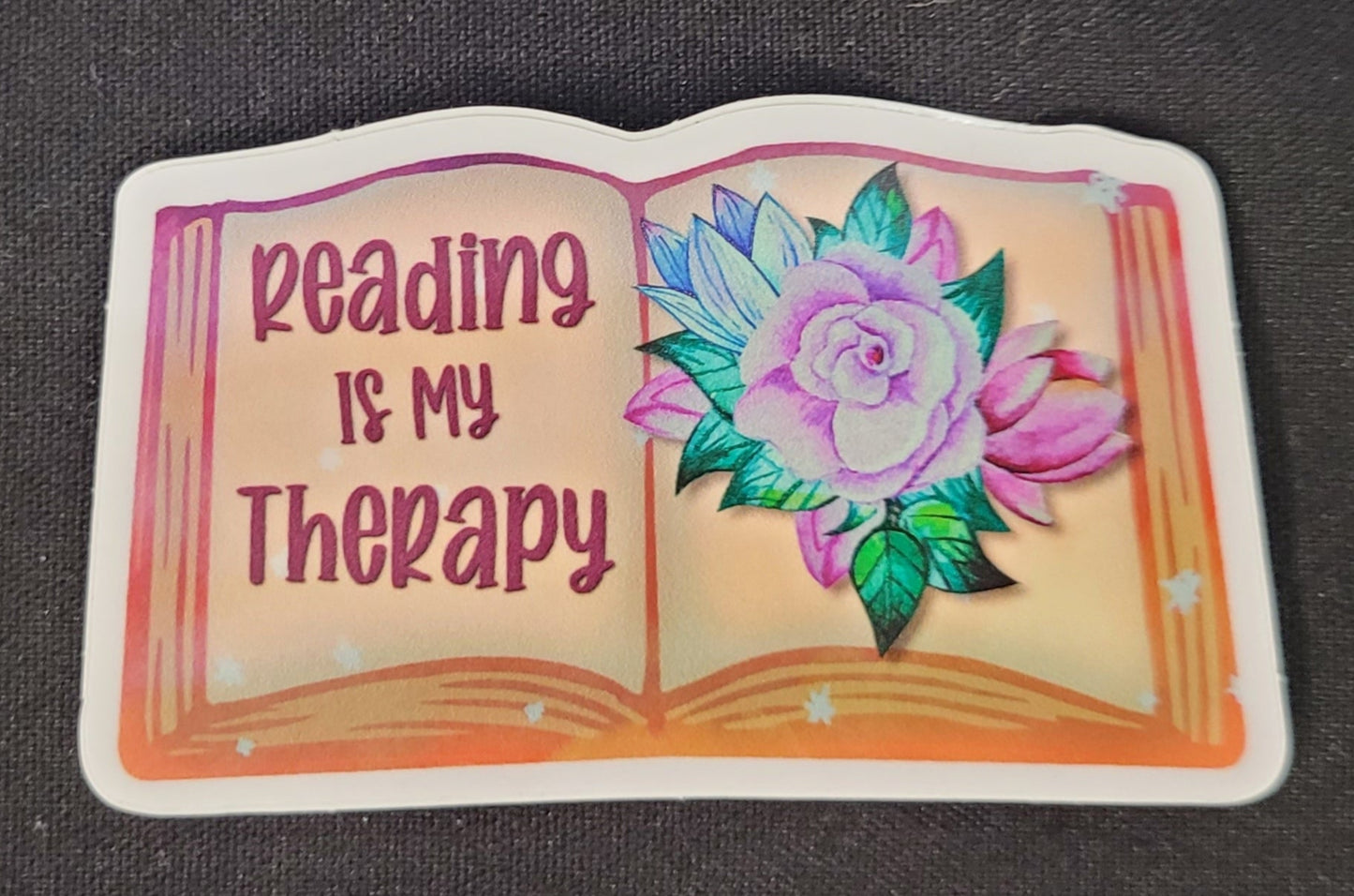 Reading is my therapy sticker