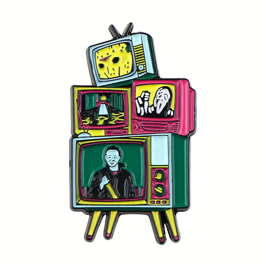 Horror TV Enamel Pin