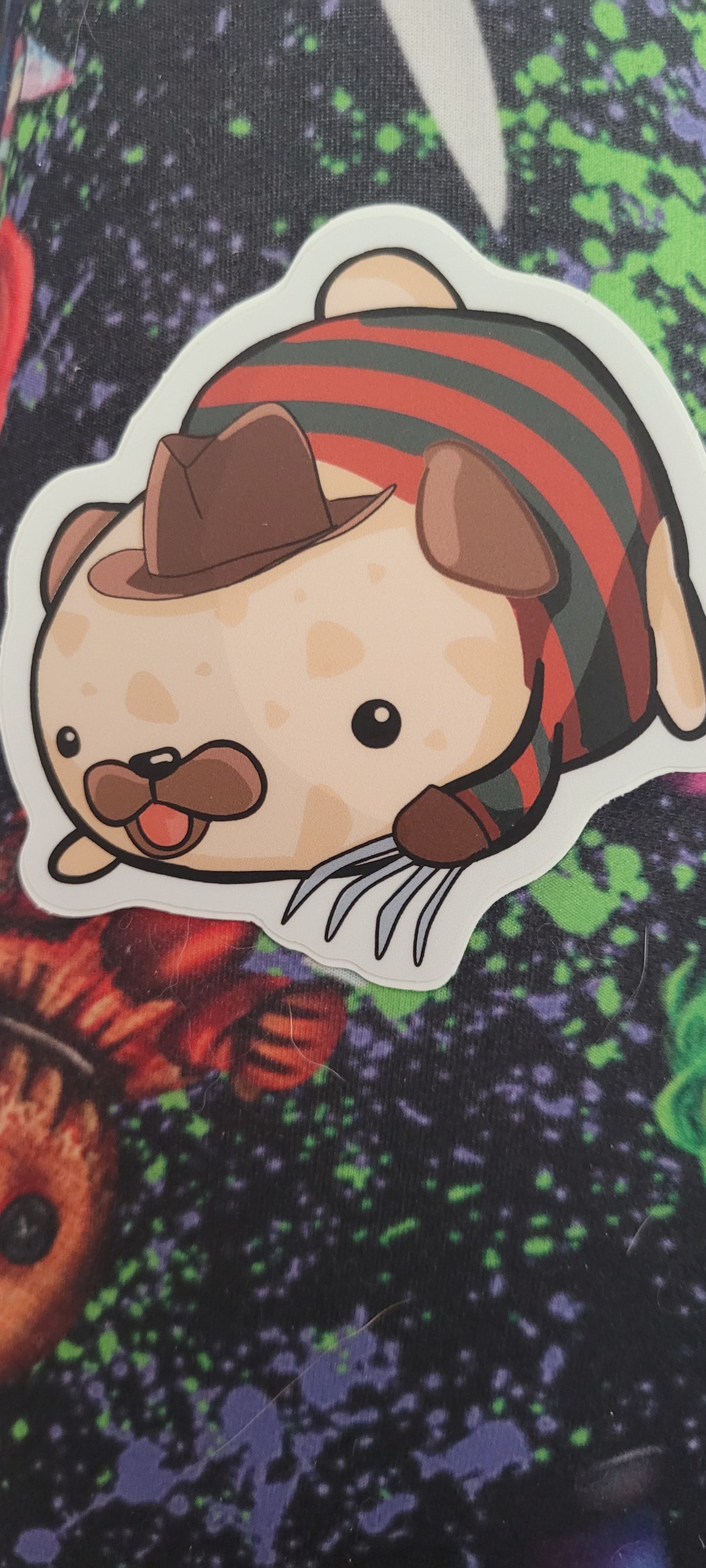 Pug Freddy Matte Stickers