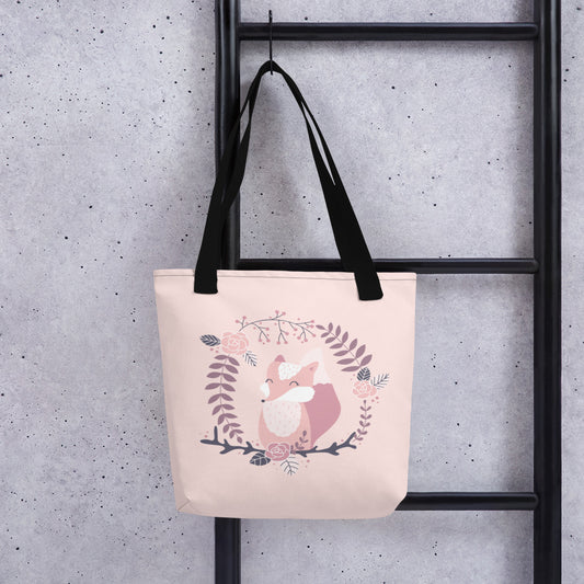 Pink Sweet Fox Tote bag